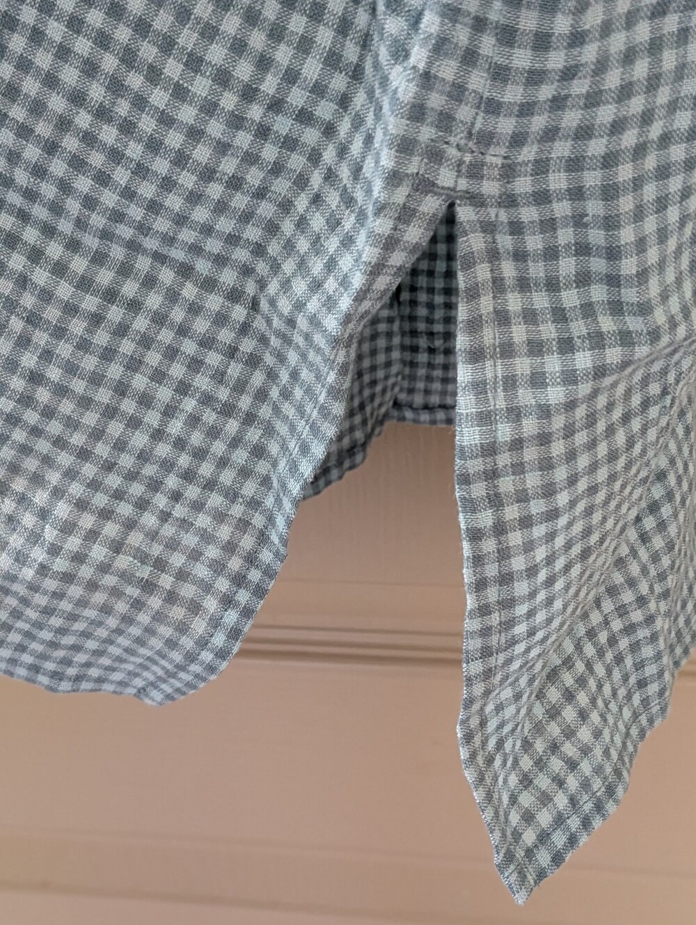 NWT Eileen Fisher Puckered Organic Linen Mandarin Collar Dress - L - Amal - Picture 6 of 12